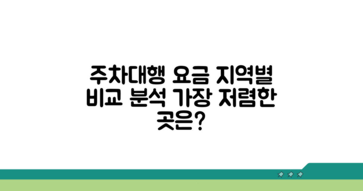 지역별 주차대행 요금 비교 분석