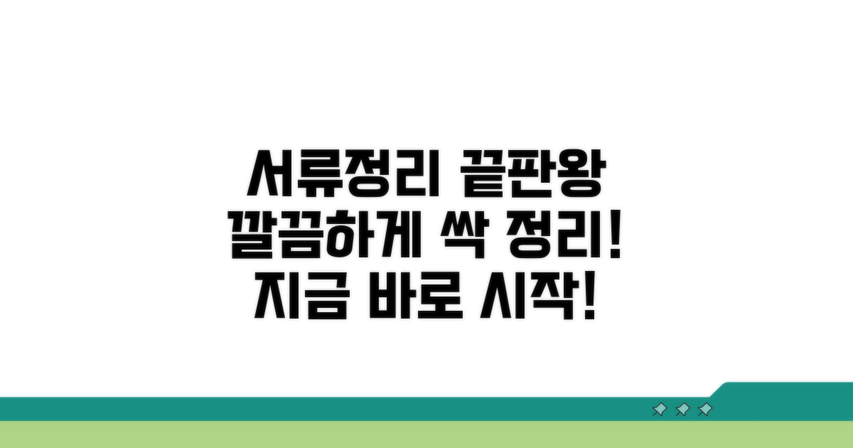 서류 정리 방법 총정리
