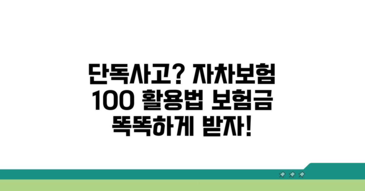 자차 보험 단독사고 처리 방법 완벽 정리