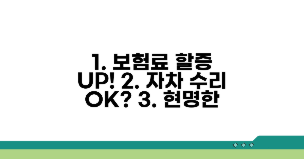 4. 보험료 할증 및 자체 수리 고려