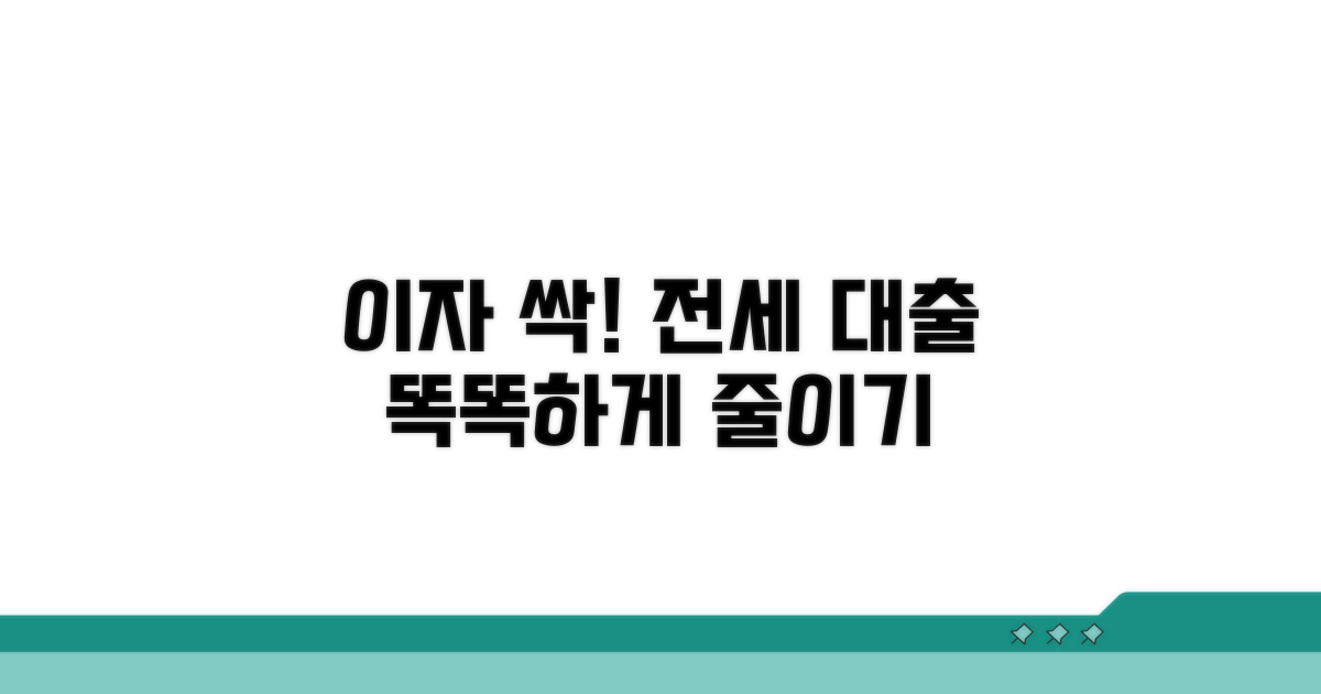 전세자금대출, 현명한 이자 절약 노하우
