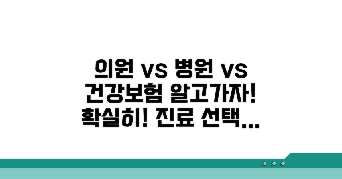 의원 병원 건강보험 차이