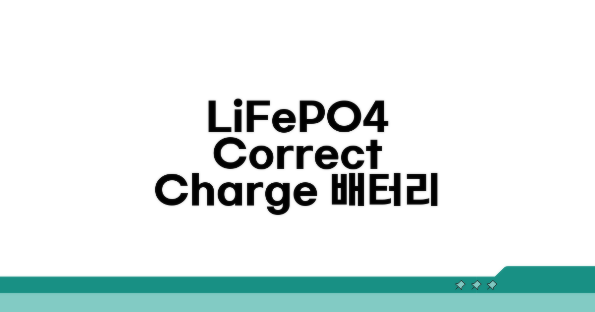 LiFePO4 배터리 올바른 충전 방법