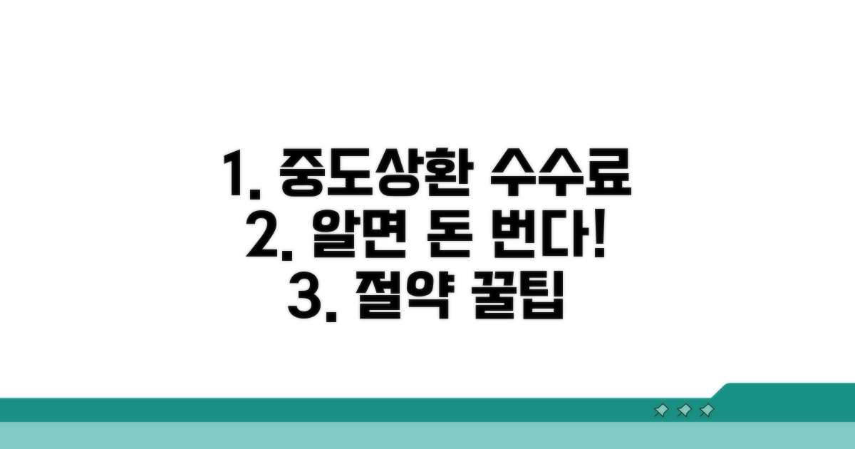 중도상환 수수료 계산 및 절약법