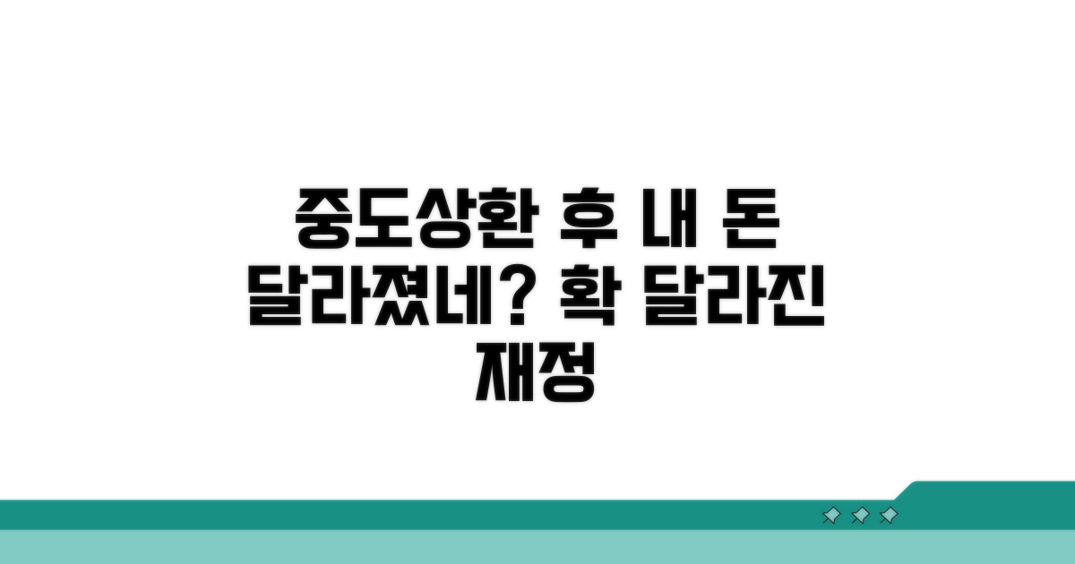 중도상환 후 달라지는 재정 상태