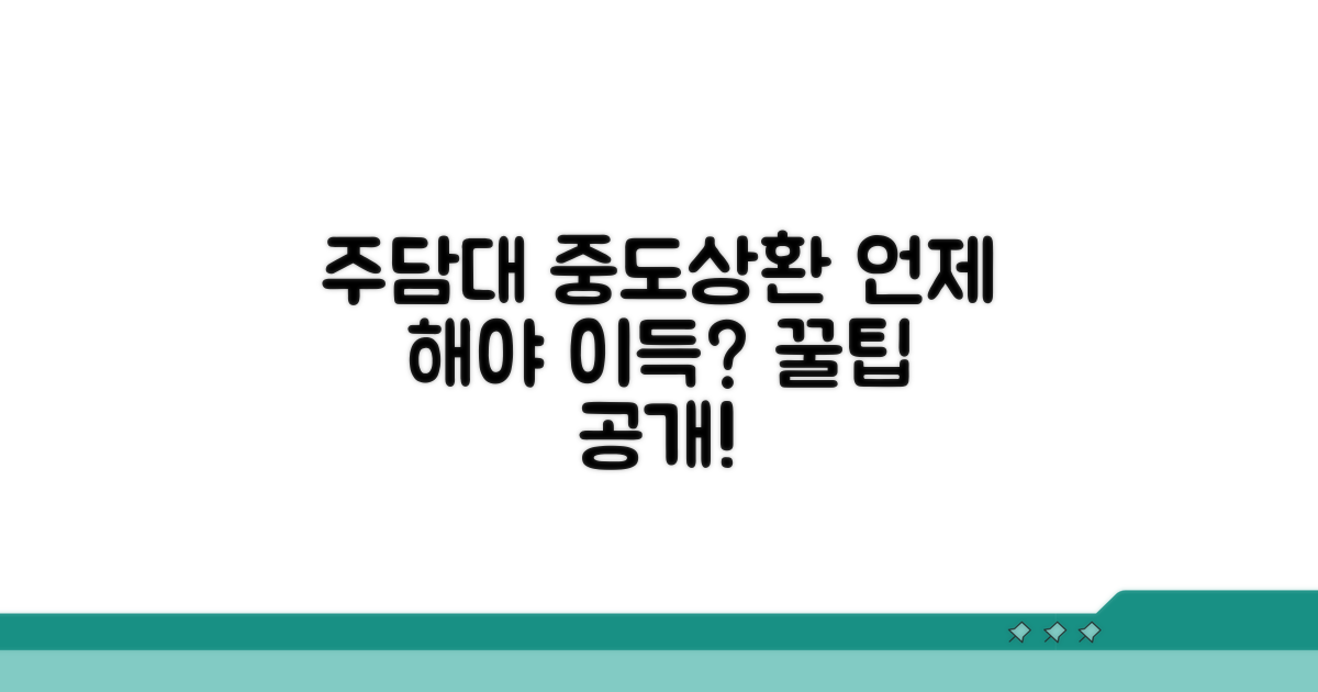 주택담보대출 중도상환, 언제 할까?