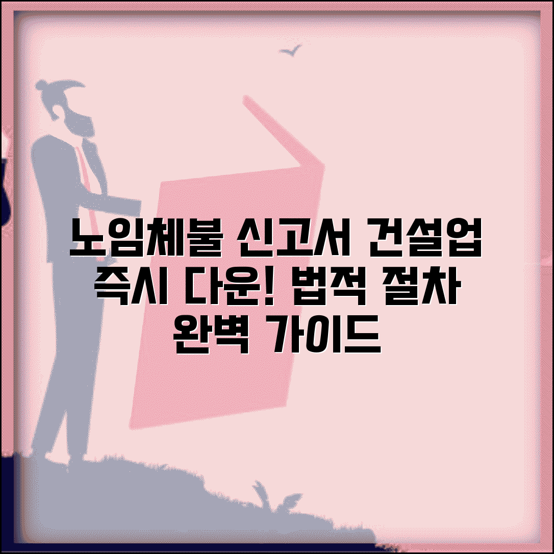 노임체불 신고서약서 양식 | 건설업 노임체불 신고서 다운로드 및 법적 절차 총정리
