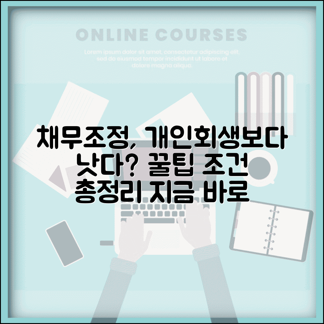 채무조정제도 활용 효과 | 개인회생 대비 장점 및 선택 가이드 | 조건, 절차, 후기 총정리