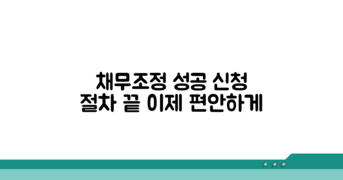 성공적인 채무조정 신청 절차