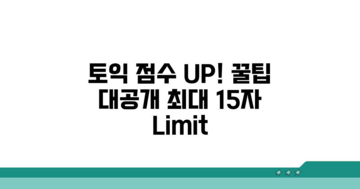 꿀팁으로 토익 점수 UP!