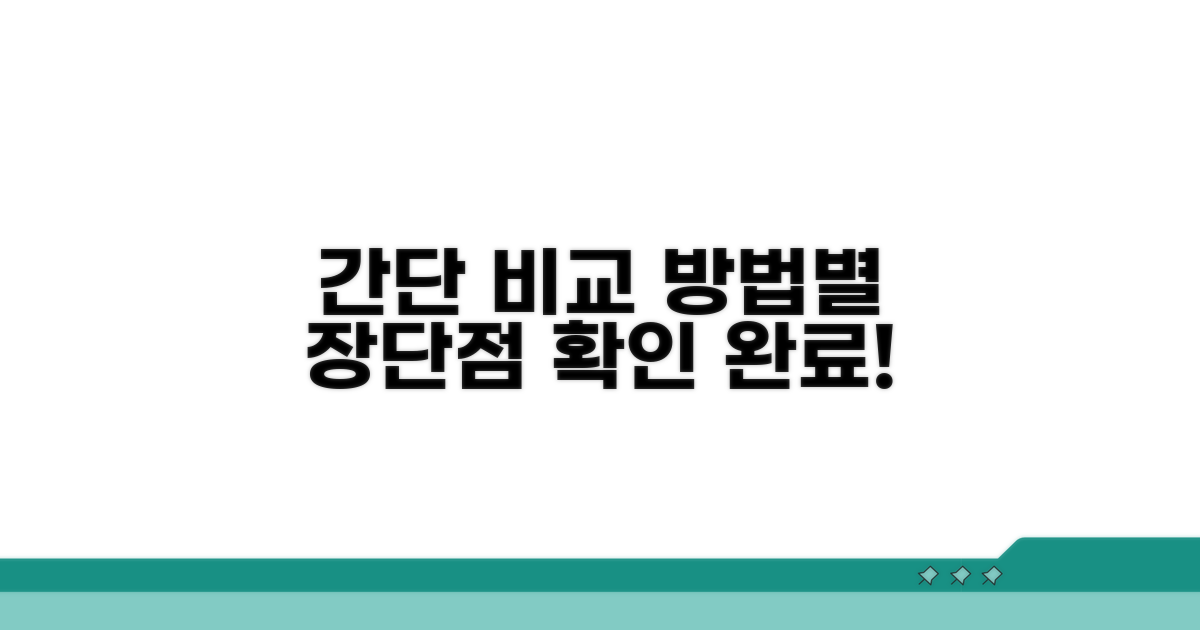 간단 비교: 방법별 장단점 확인