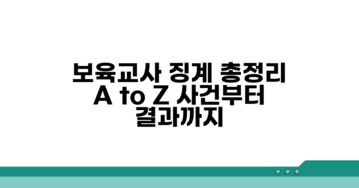 보육교사 징계 절차 총정리