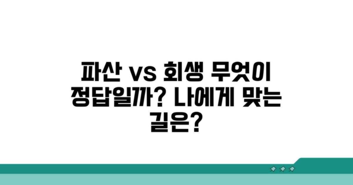 파산 vs 회생, 무엇을 선택할까?