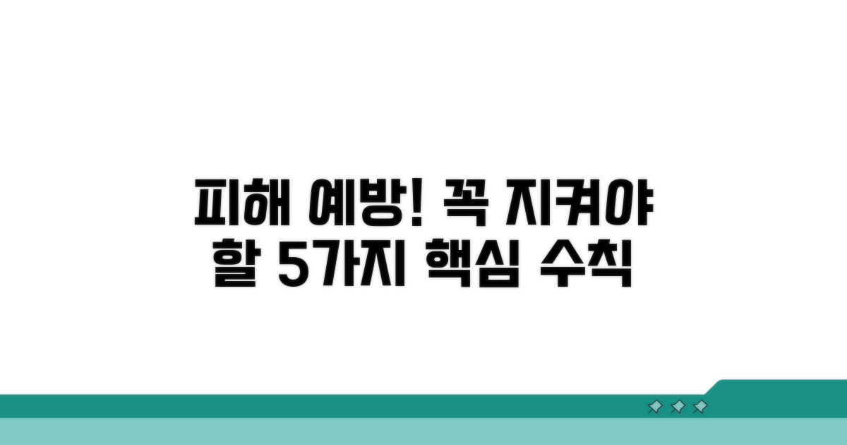 피해 예방 핵심 수칙 5가지