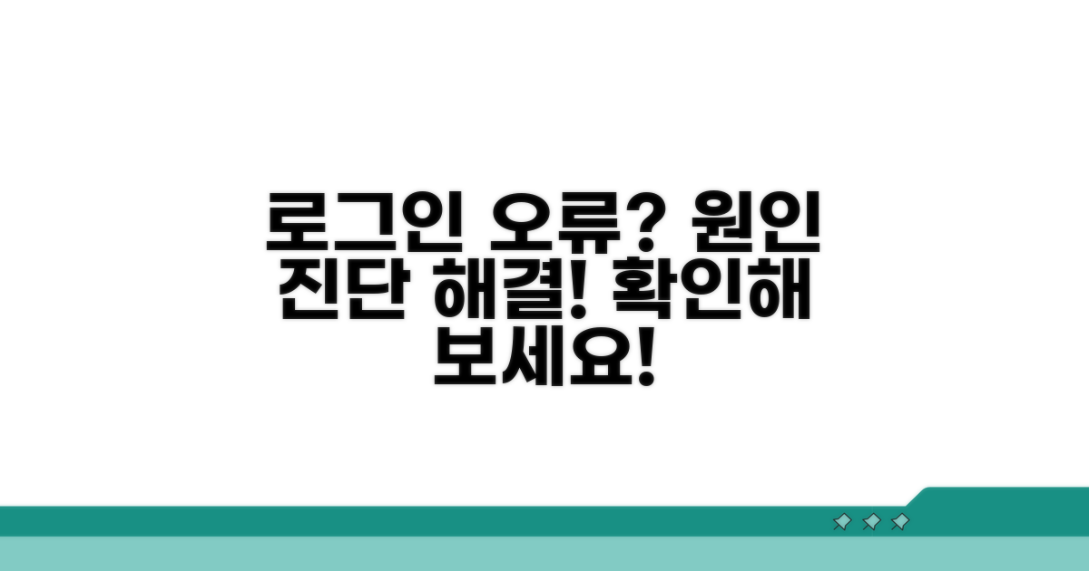 로그인 오류 원인 진단