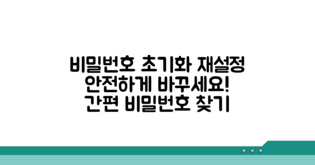 비밀번호 초기화 및 재설정