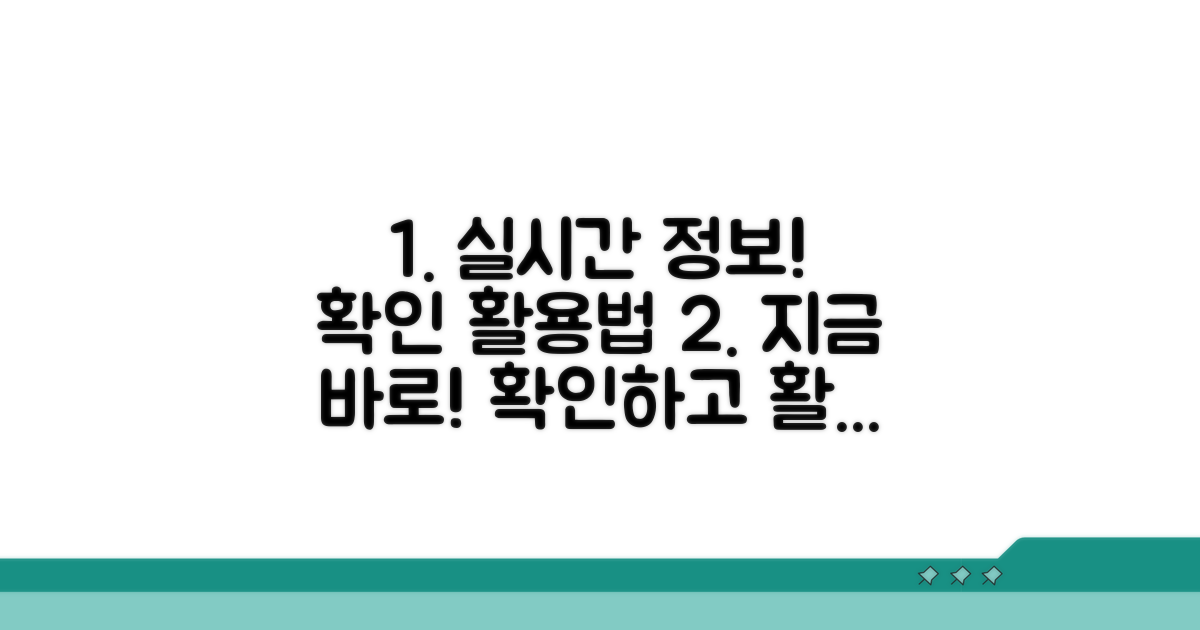 실시간 정보 확인 및 활용법