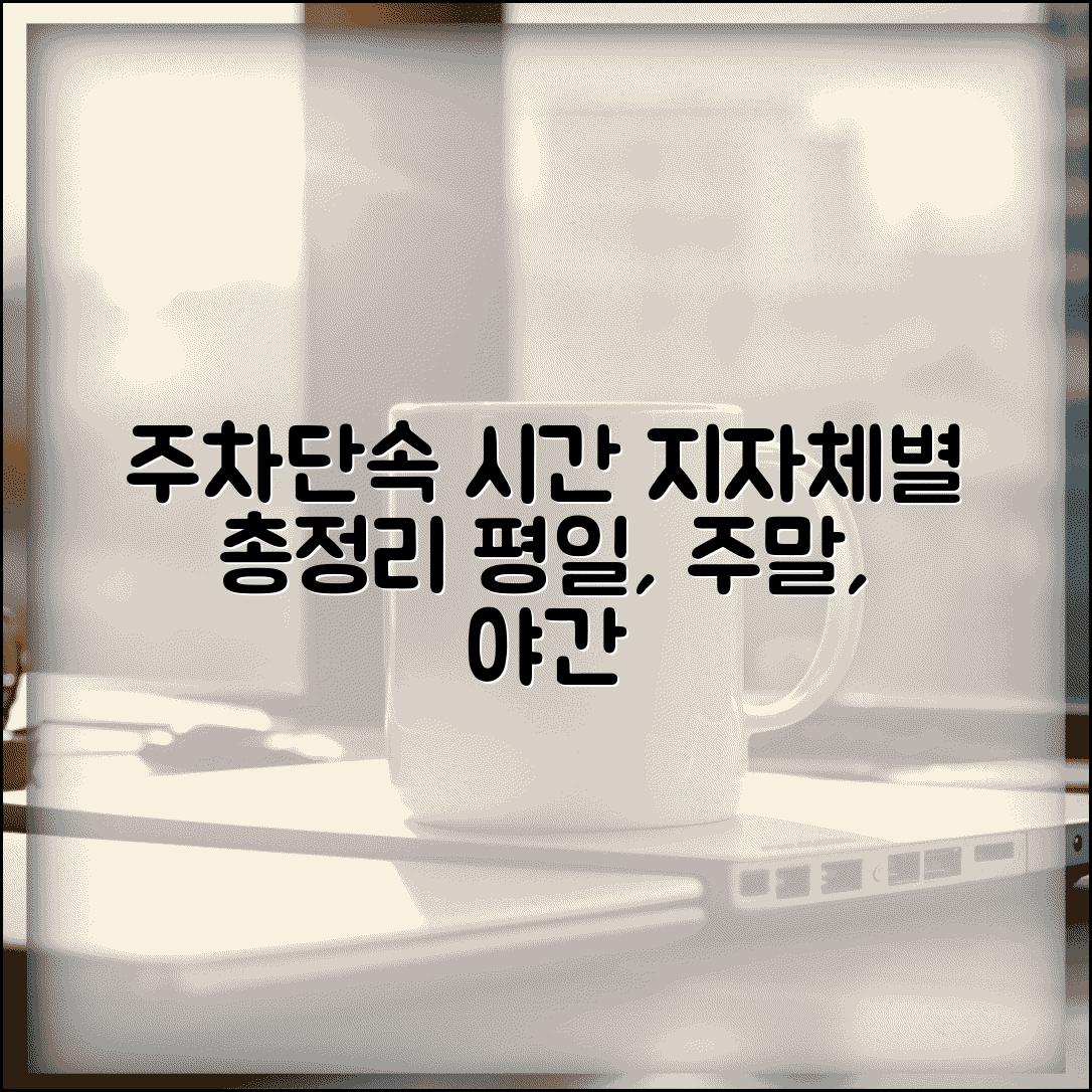 주차단속 시간 지자체별 운영 | 평일 주말 야간 단속 시간대 및 과태료 총정리