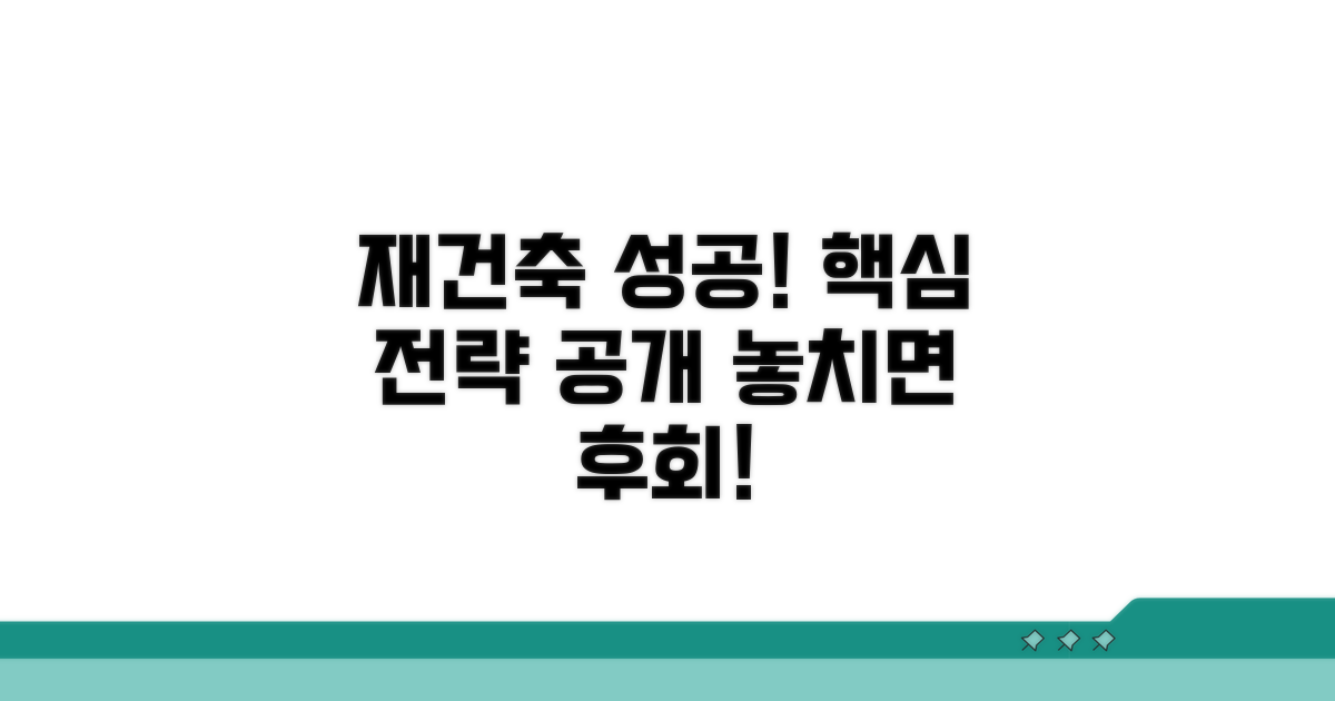 재건축 성공을 위한 핵심 전략