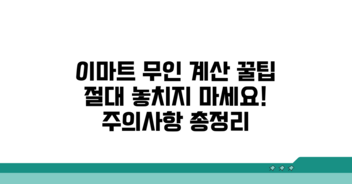 이마트 무인계산대 이용 시 주의사항
