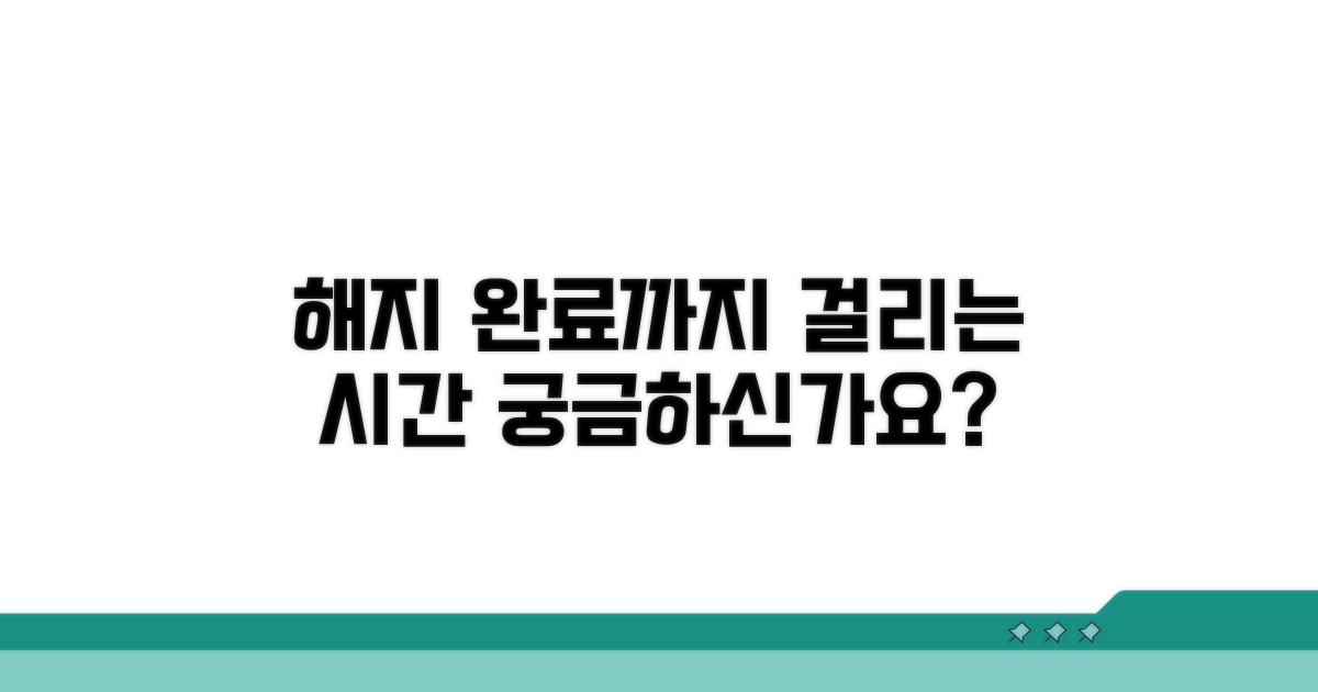 해지 완료까지 걸리는 시간