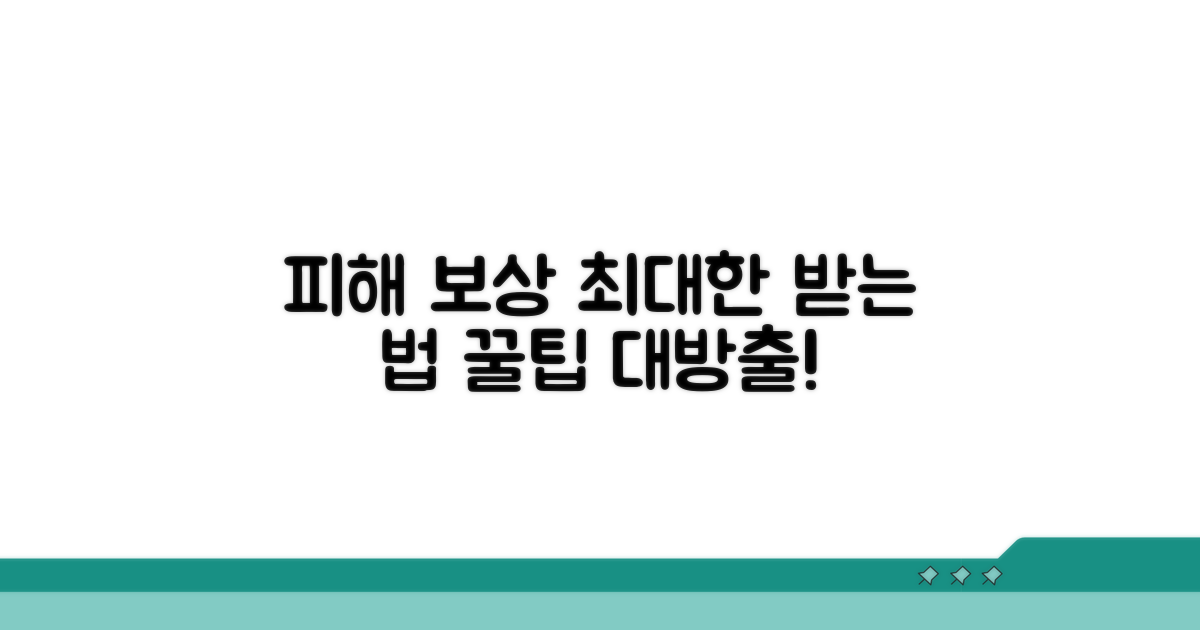 피해 보상, 최대한 받는 법