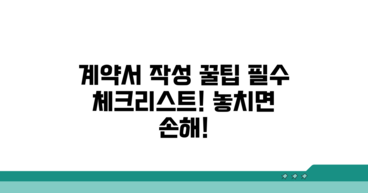 계약서 작성 시 꼭 알아둘 점