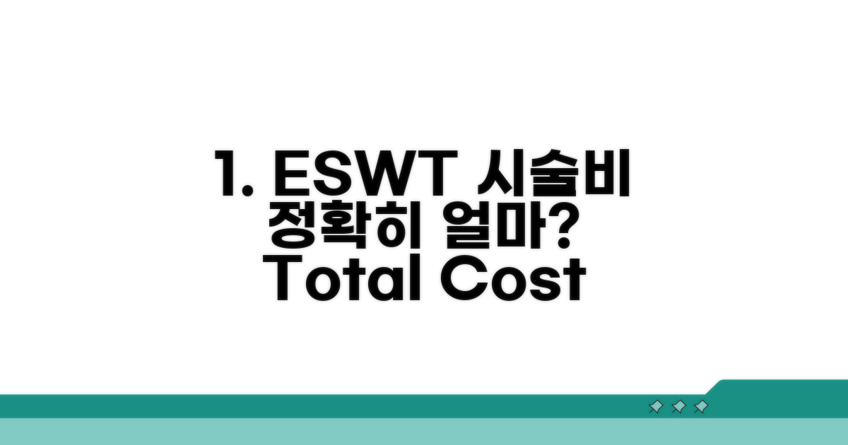 ESWT 시술 비용 총정리