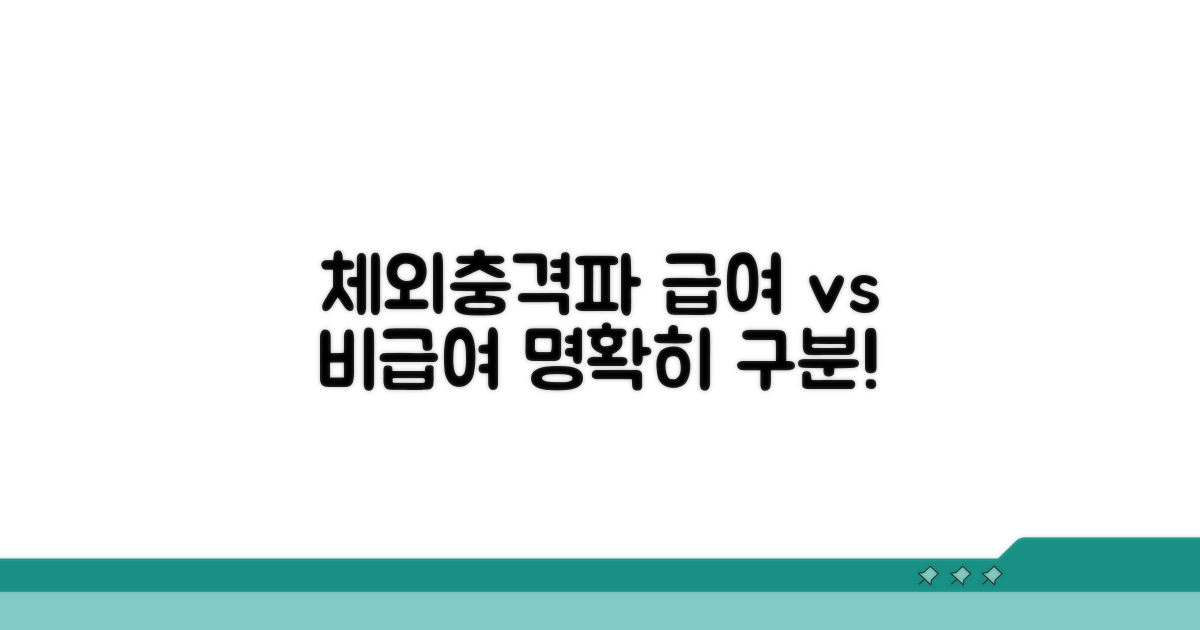 체외충격파 급여 비급여 구분법