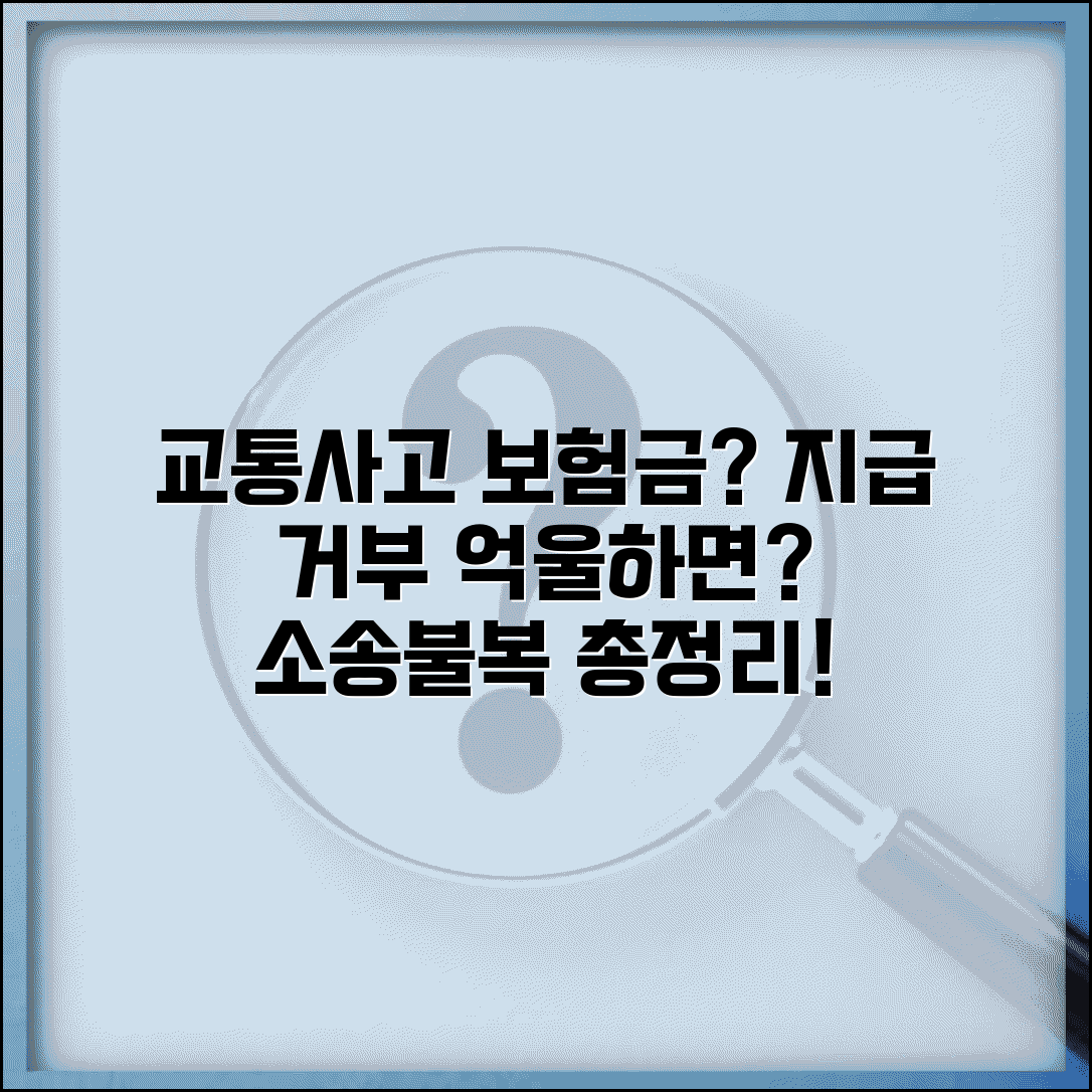 교통사고 보험금 지급 거부 소송 | 보험사 지급 거부 불복 절차