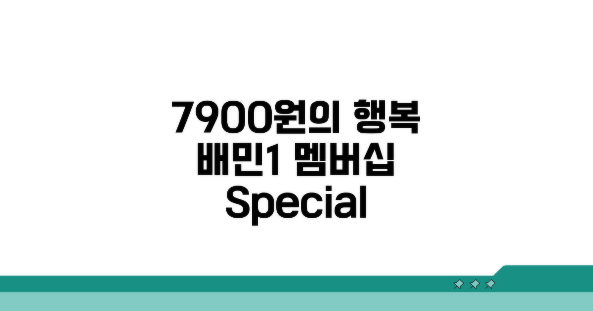 배민1 멤버십, 7900원의 마법