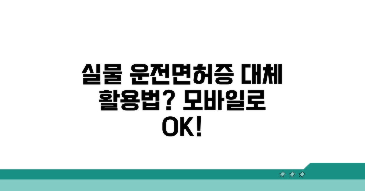 실물 운전면허증 대체 활용