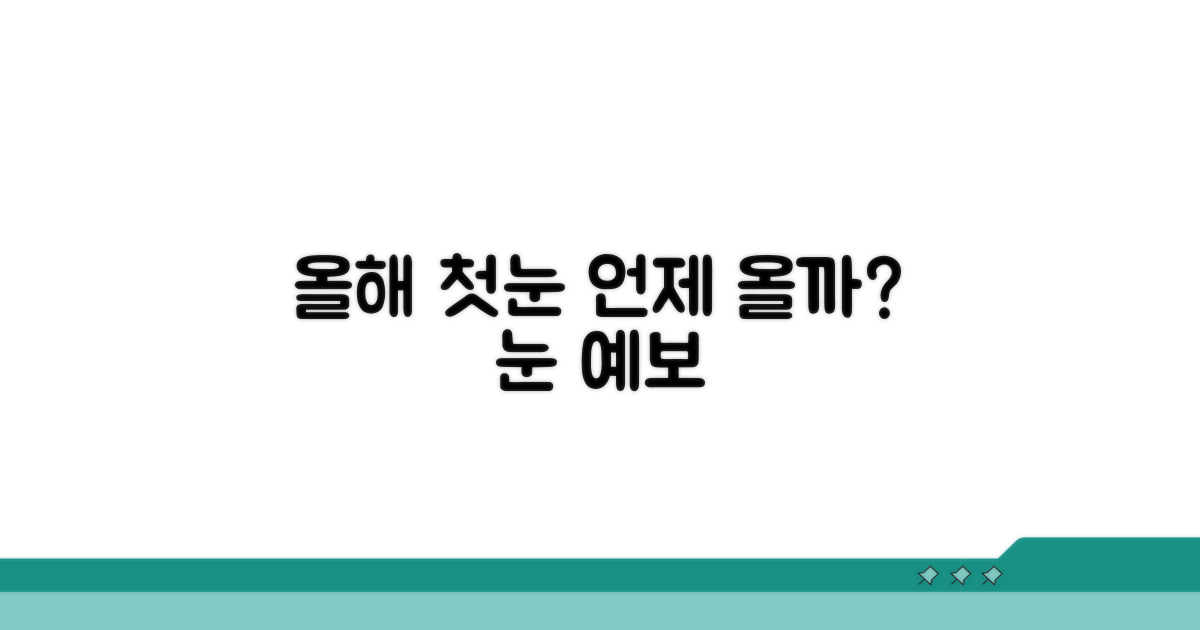 올해 첫눈, 언제 어디 내릴까?