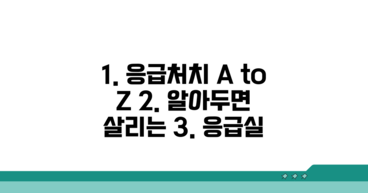 응급실 필수 응급처치 방법