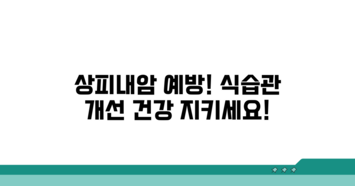 건강한 식습관으로 상피내암 예방