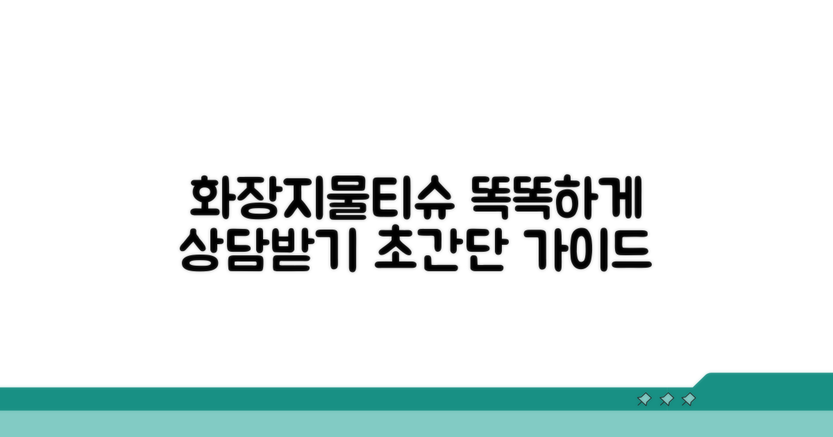 화장지, 물티슈 상담 방법 안내