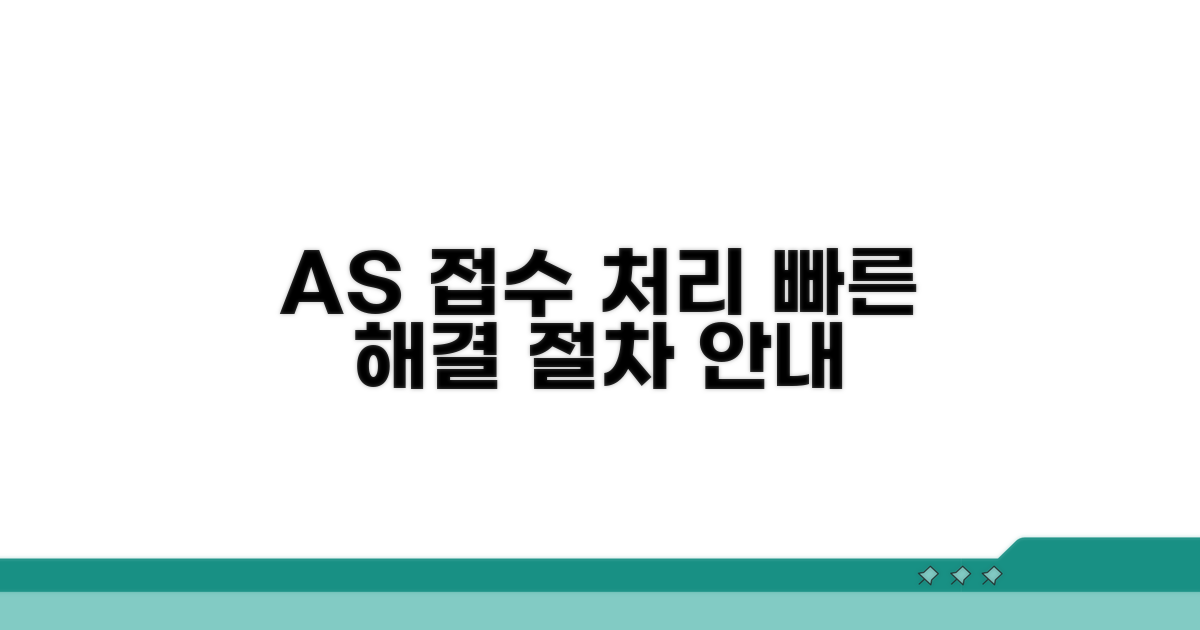 A/S 접수 및 처리 절차