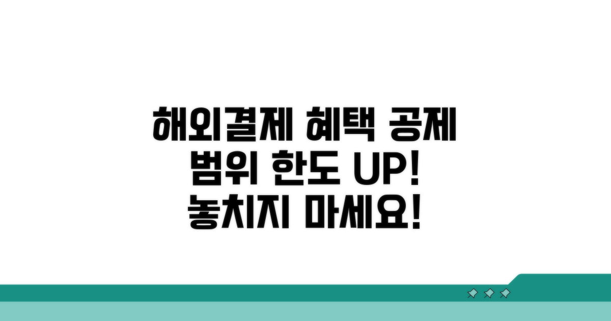 해외 결제 공제 범위와 한도 확인