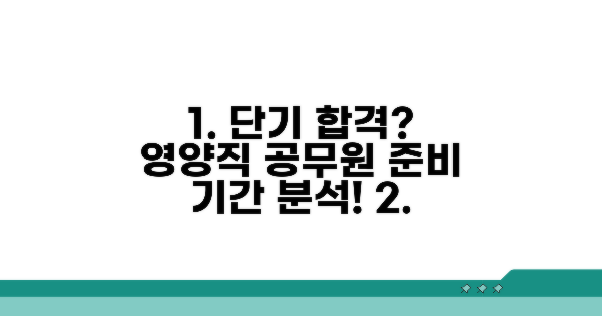 영양직 공무원 시험 준비 기간