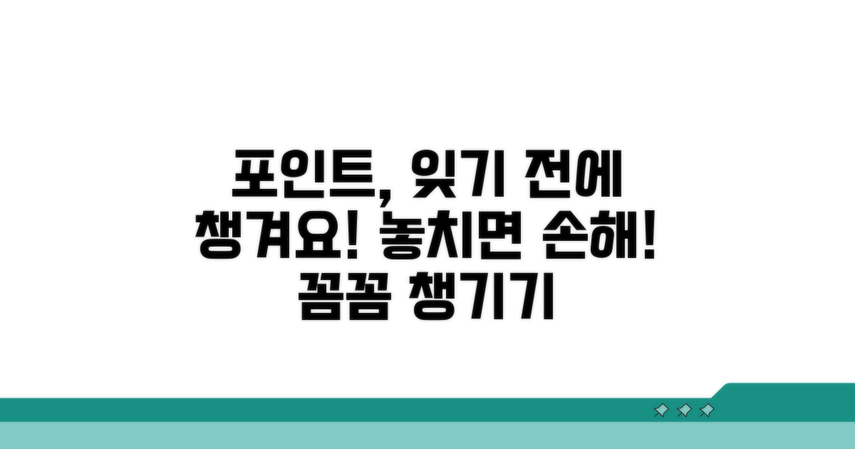 포인트, 잊기 전에 꼼꼼히 챙기세요