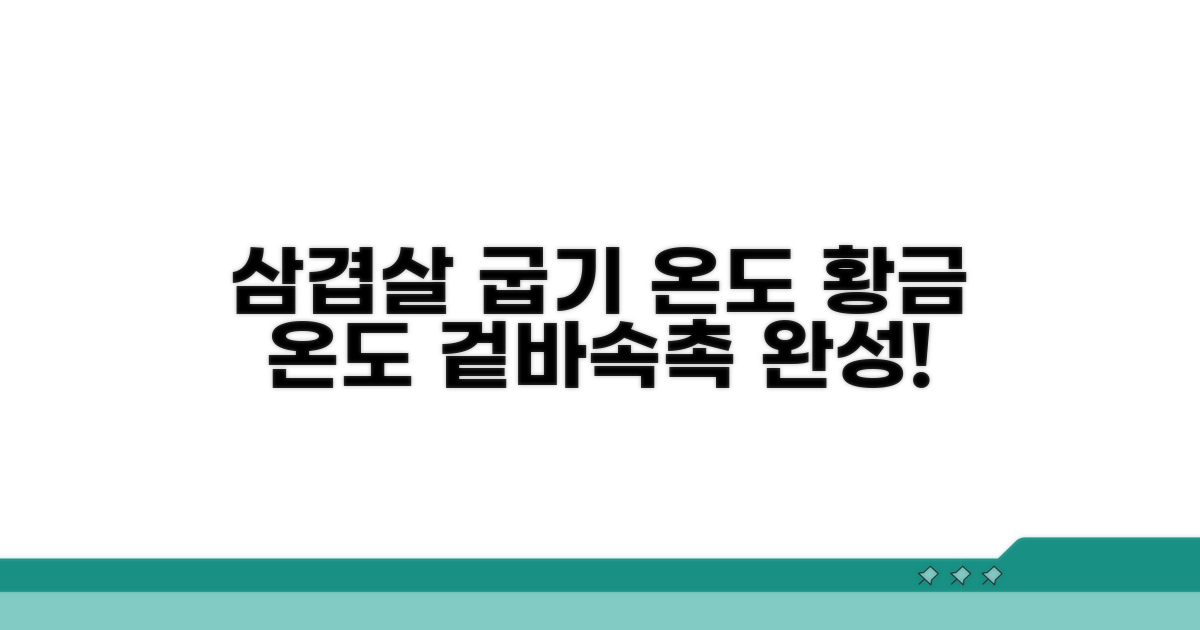 삼겹살 굽기 온도 가이드