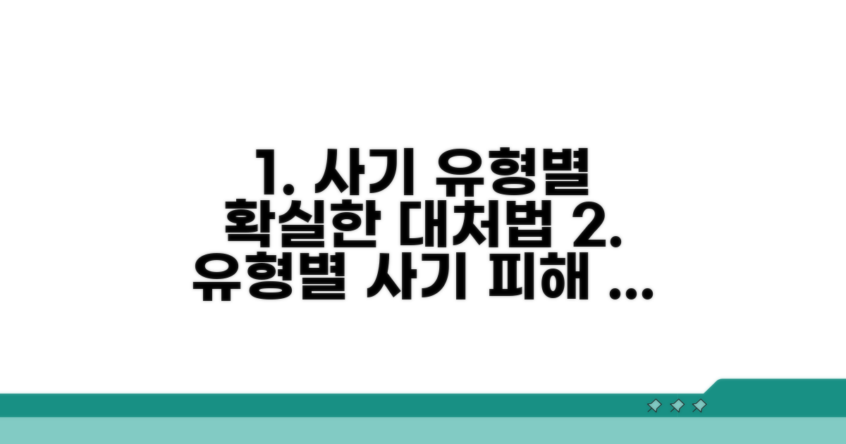 사기 유형별 대처 방법