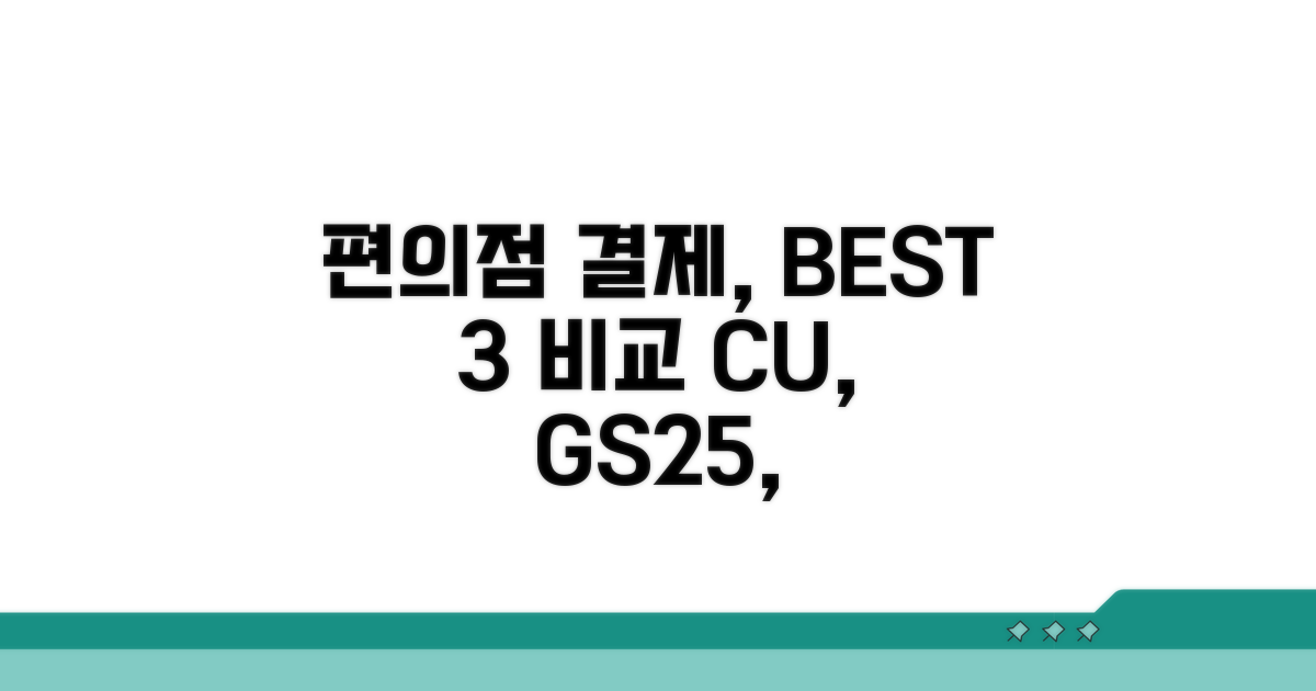 CU, GS25, 세븐일레븐 결제 방법 비교