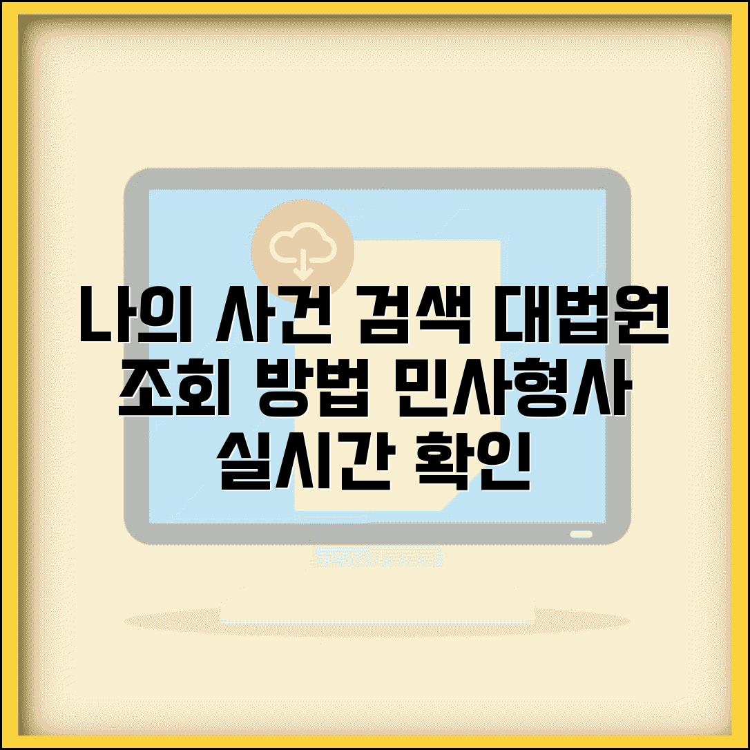 대법원 나의 사건검색 조회 | 민사/형사 사건 진행상황 확인법