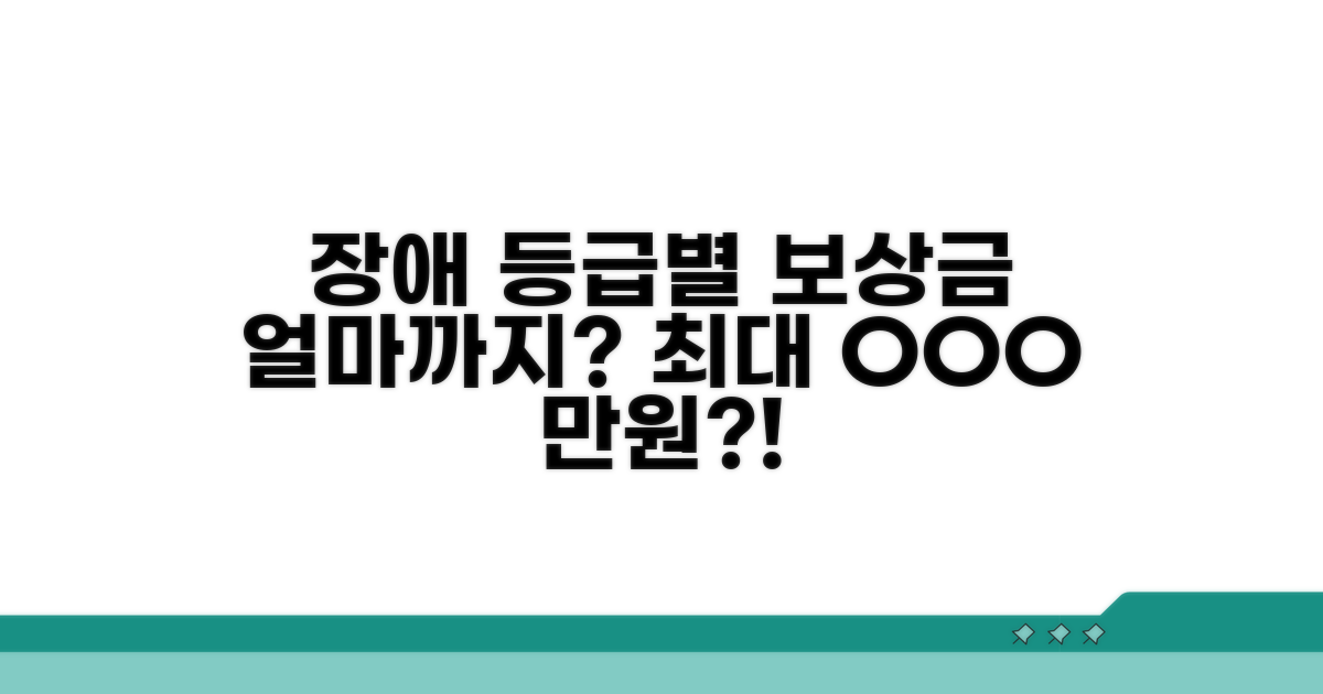 장해 등급별 보상금, 얼마까지 받을까?