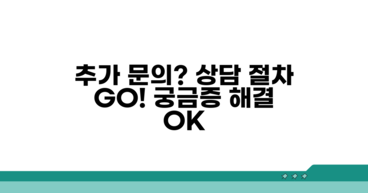 추가 문의 및 상담 절차