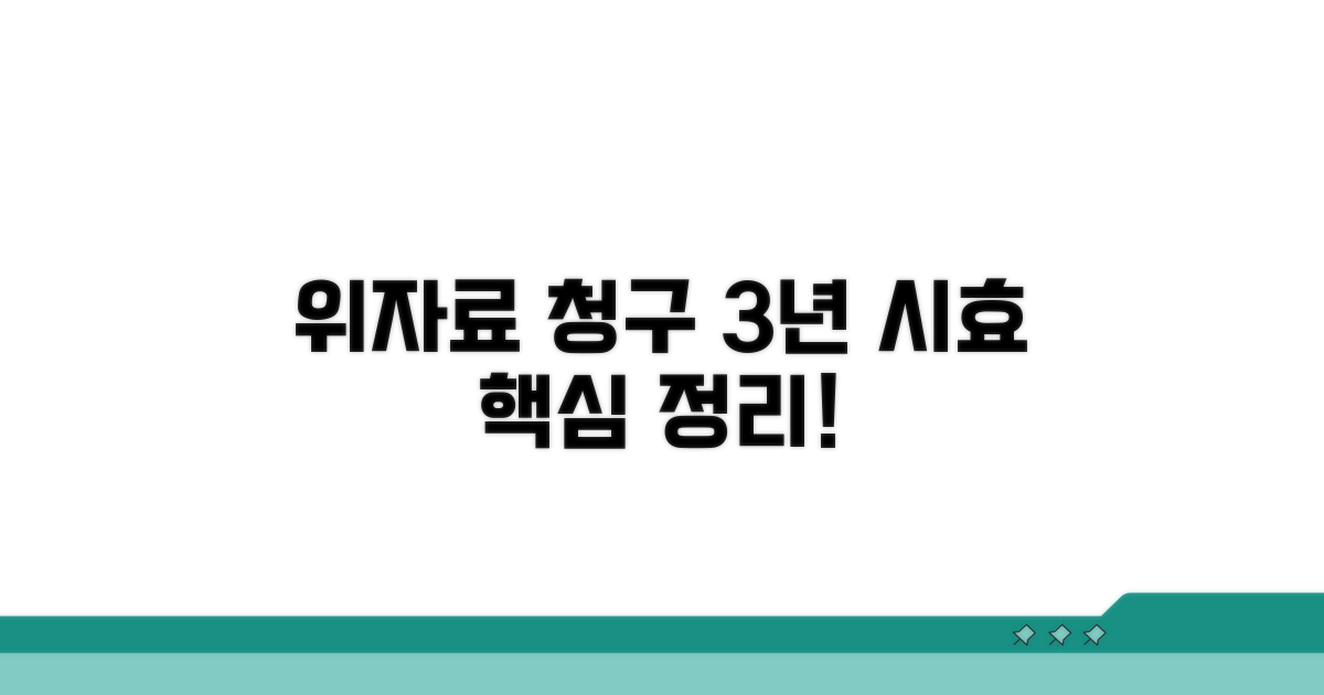 위자료 청구, 3년 시효 핵심 정리
