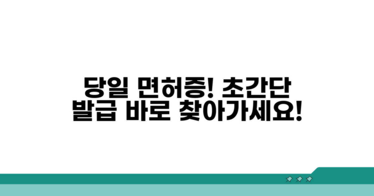 간단 절차, 당일 면허증 찾아가기