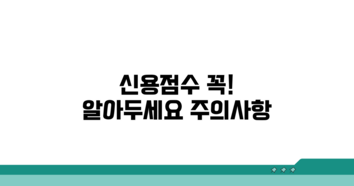신용점수 관리 시 주의사항