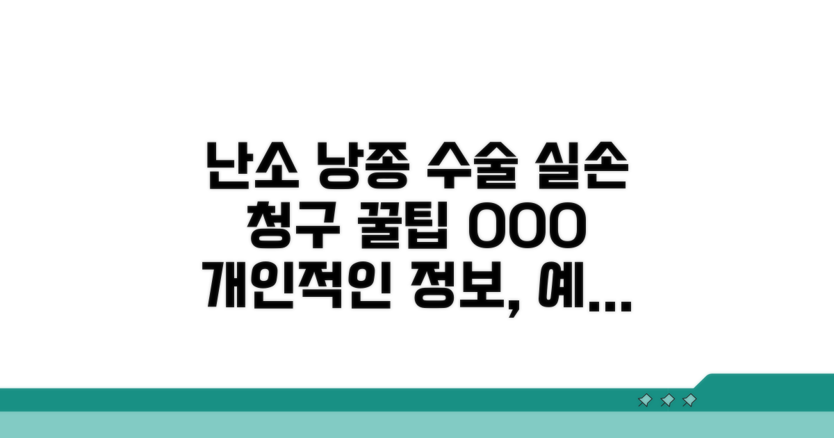 난소 낭종 수술 실손 청구 핵심